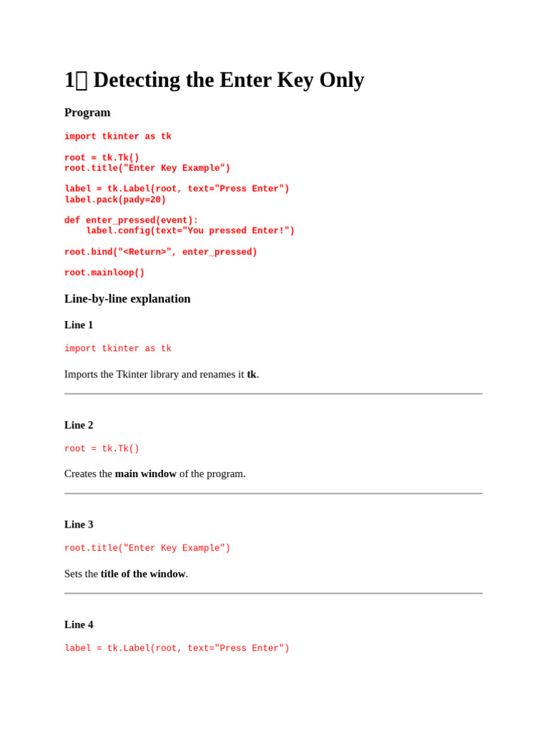 Event Handling With Tkinter | PDF | Software Engineering | Computer ...