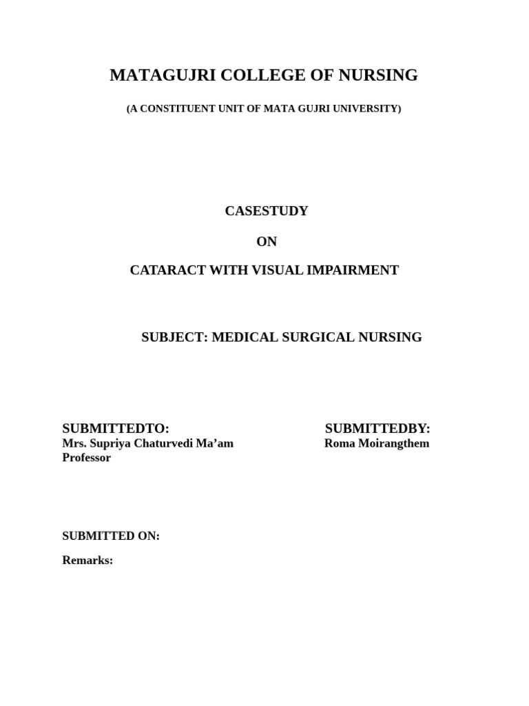 CS - Cataract | PDF | Cataract | Visual Acuity