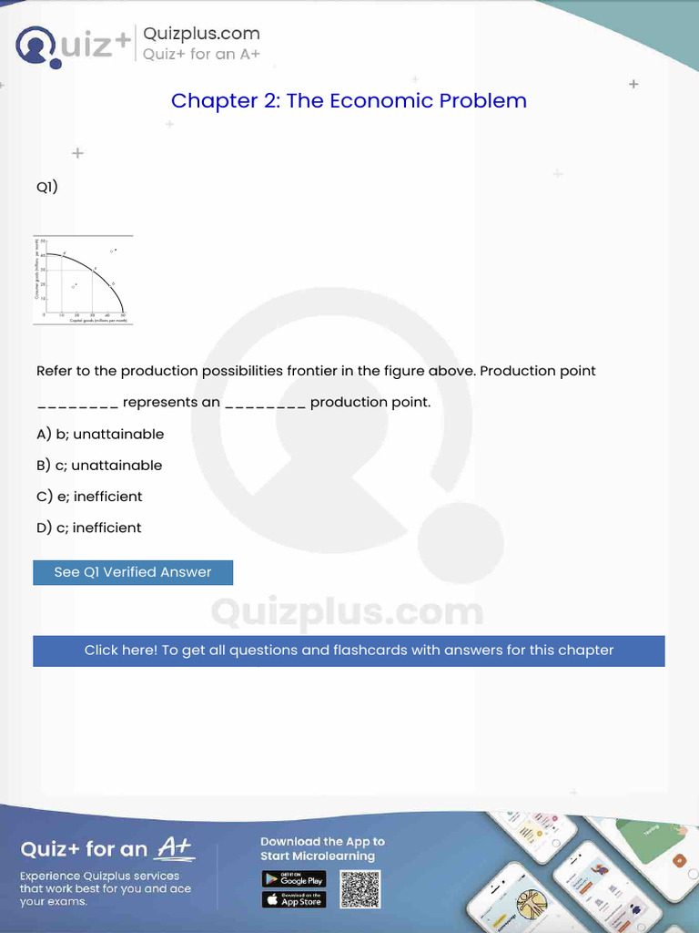 Refer to the Production Possibilities Frontier in the Figure Above ...