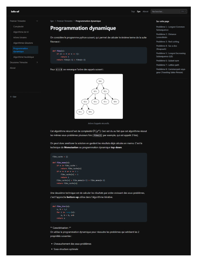 5.Programmation dynamique | PDF