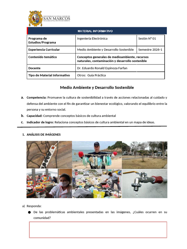 Guia Práctica 01 | PDF | Sustentabilidad | Entorno natural