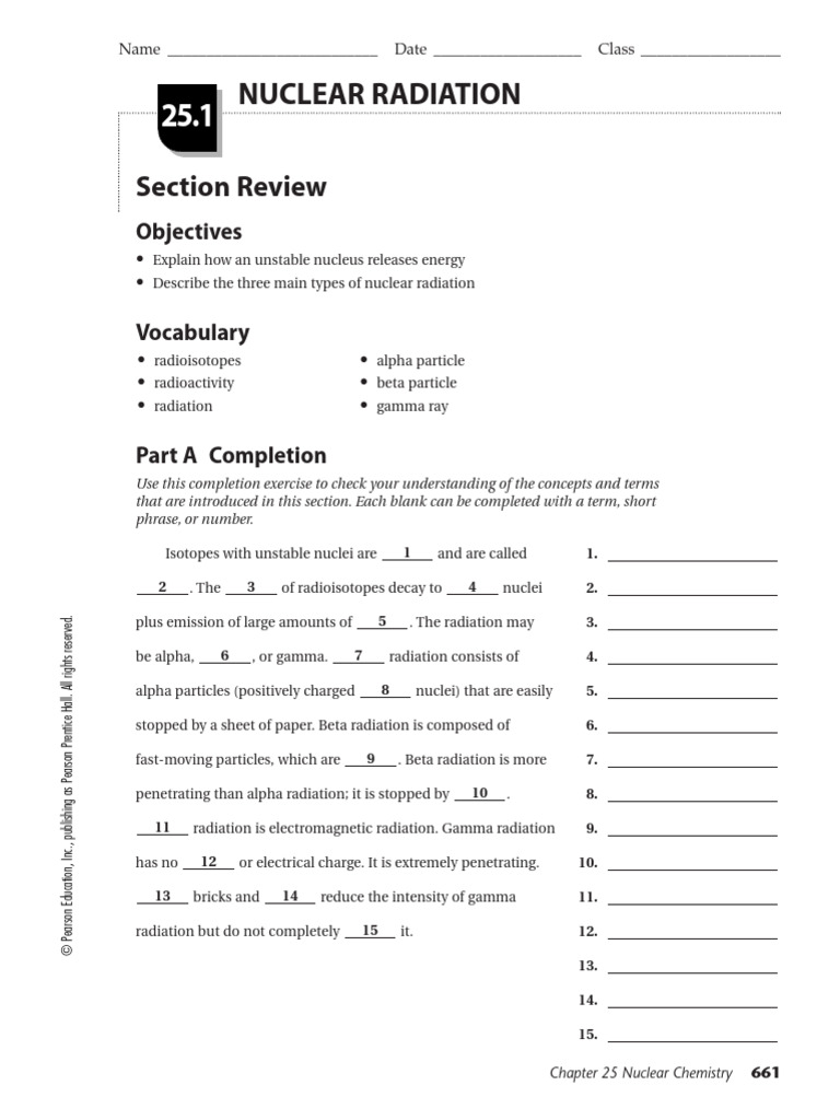 Abscence Worksheet | PDF | Radioactive Decay | Gamma Ray