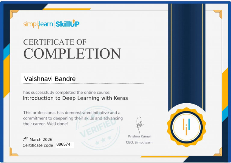 Vaishnavi DL Certificate | PDF