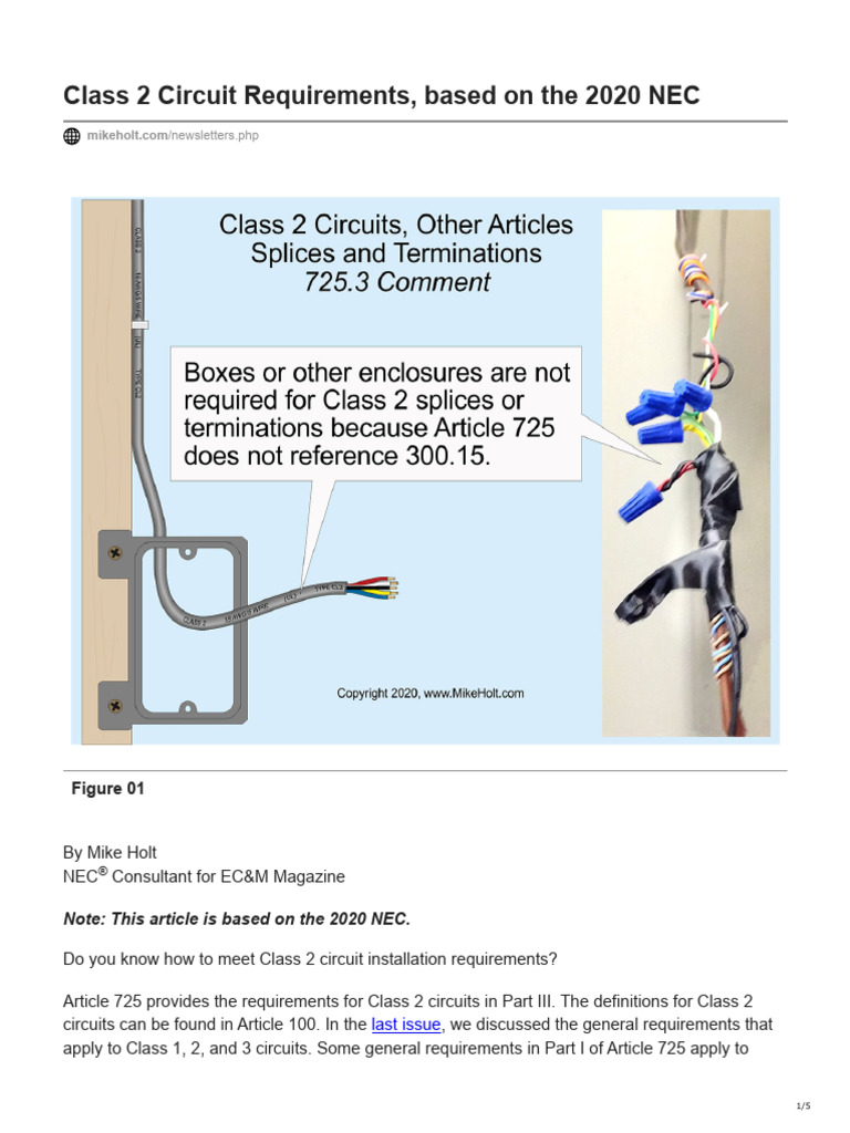 Mikeholt.com-Class 2 Circuit Requirements Based on the 2020 NEC (1 ...