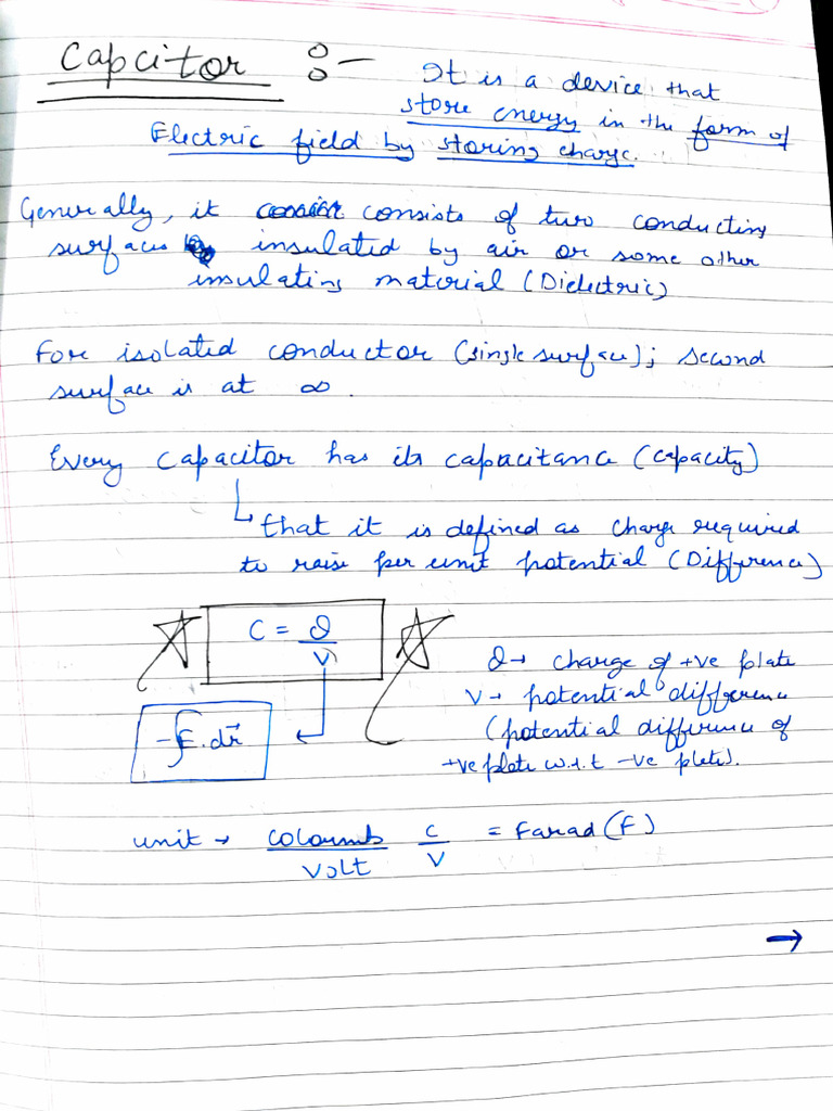 capacitance notes | PDF