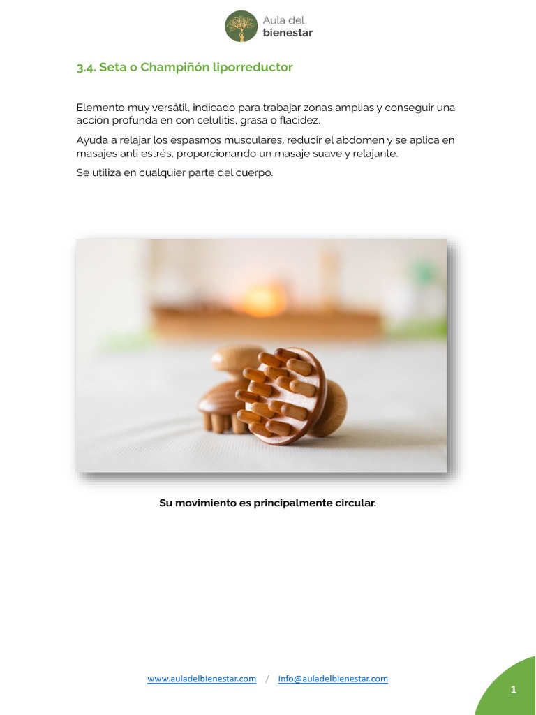 Maderoterapia 3.4 Seta o Champinon Liporreductor | PDF