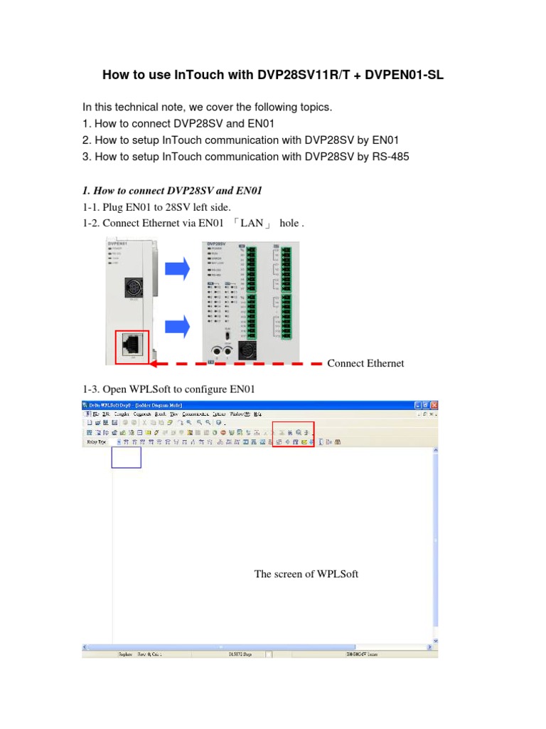 InTouch Setup for DVP28SV & EN01 | PDF | Ip Address | Input/Output
