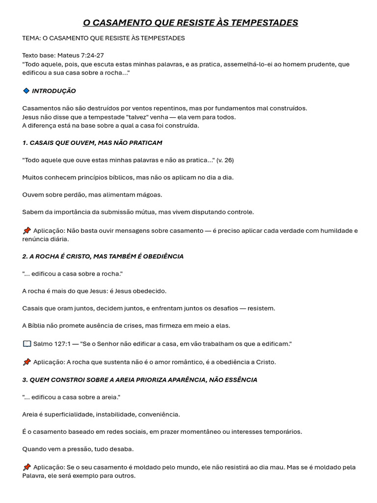 O Casamento Que Resiste Às Tempestades | PDF