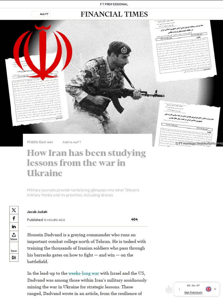 How Iran Has Been Studying Lessons From the War in Ukraine | PDF | Iran ...