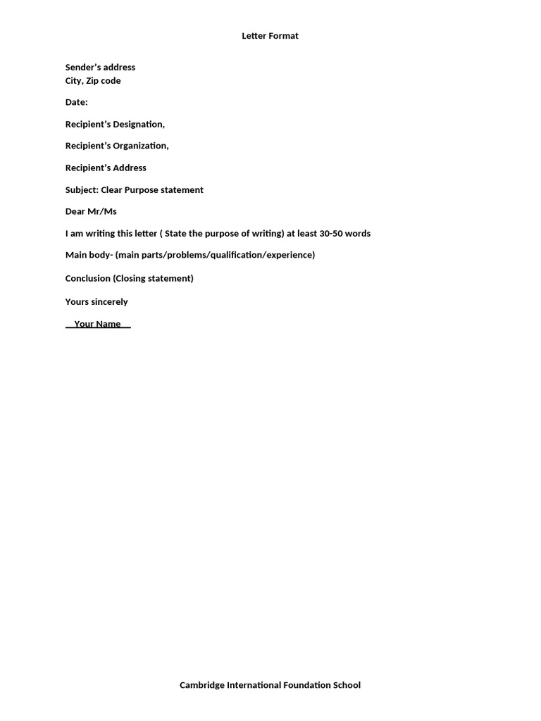 Letter Format | PDF