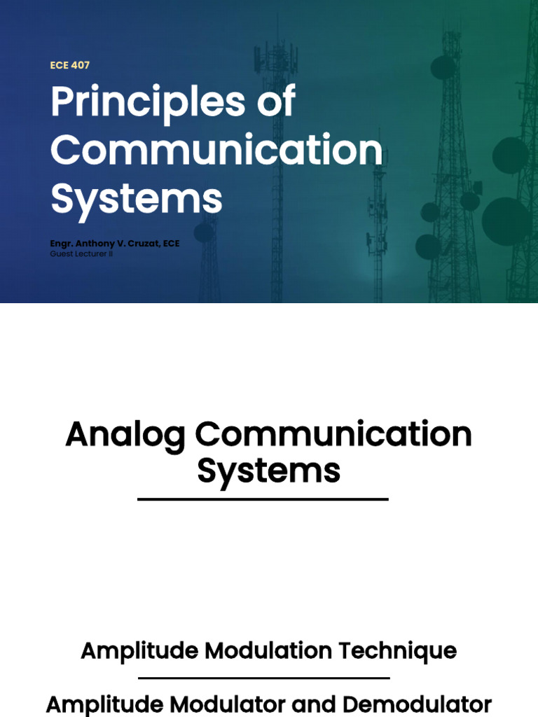Analog Communication Systems | PDF | Detector (Radio) | Amplitude