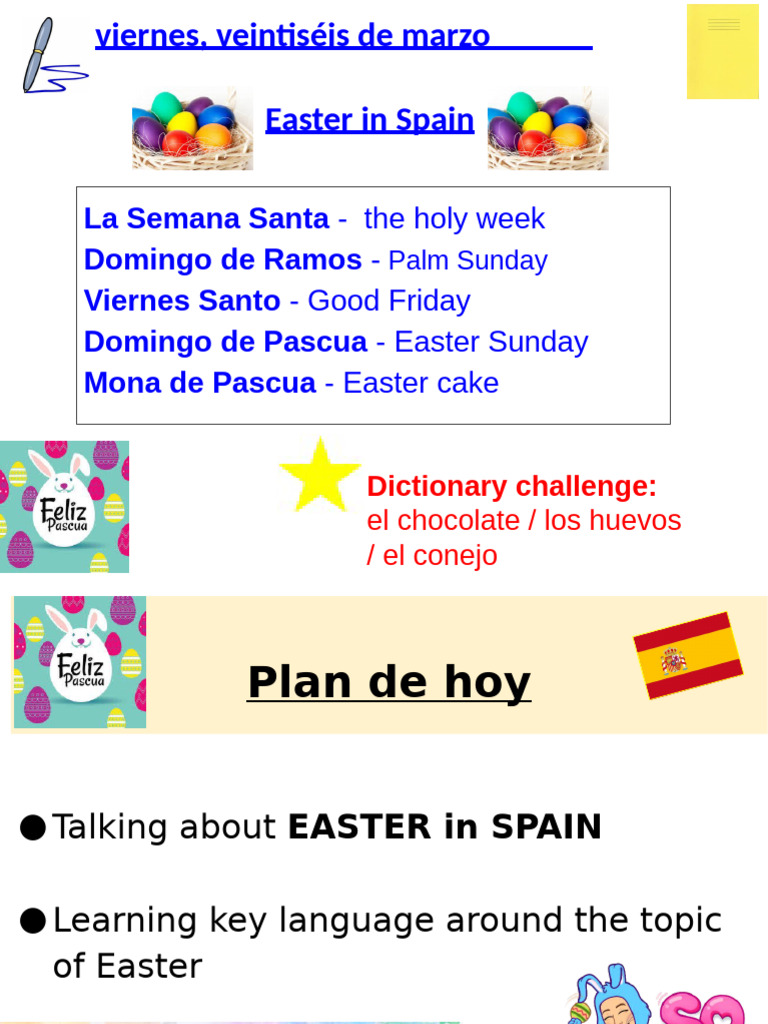 Lesson Semana Santa Year 7 Spanish | PDF | Lent | Easter