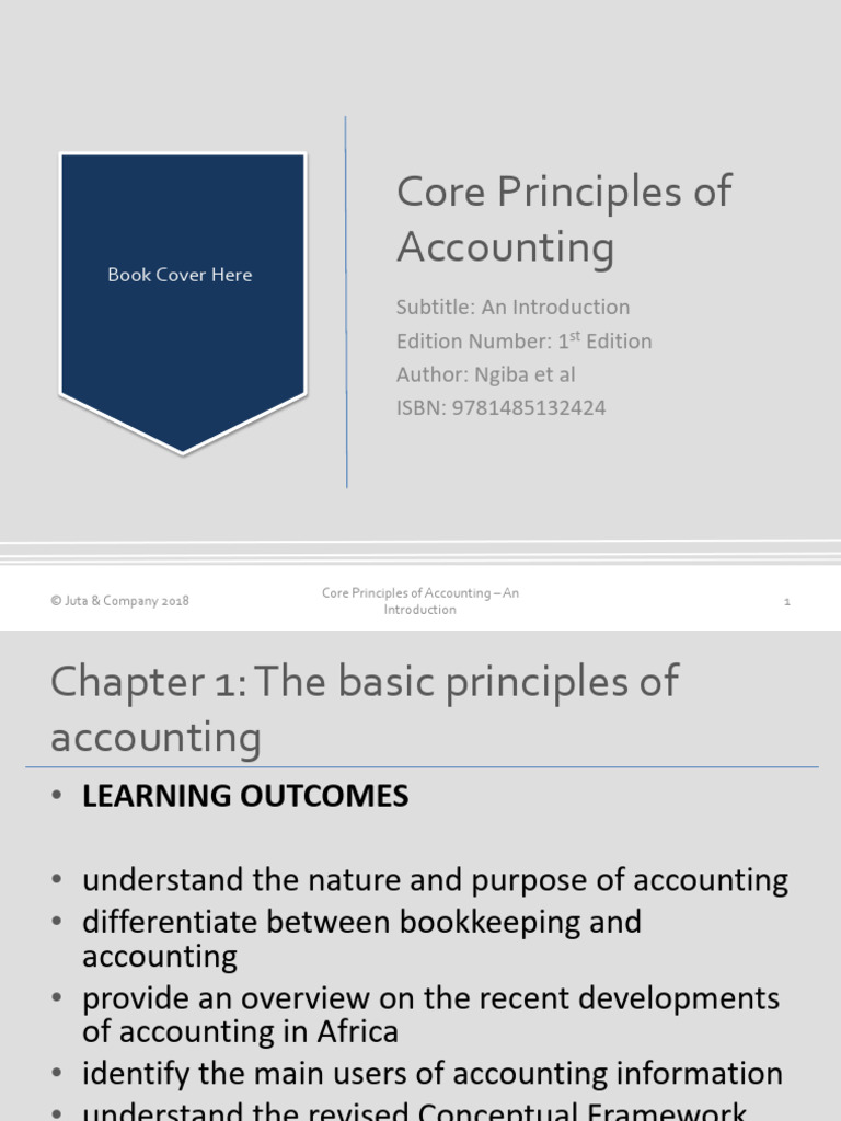 Chapter 1 - The Basic Principles of Accounting | PDF | International ...