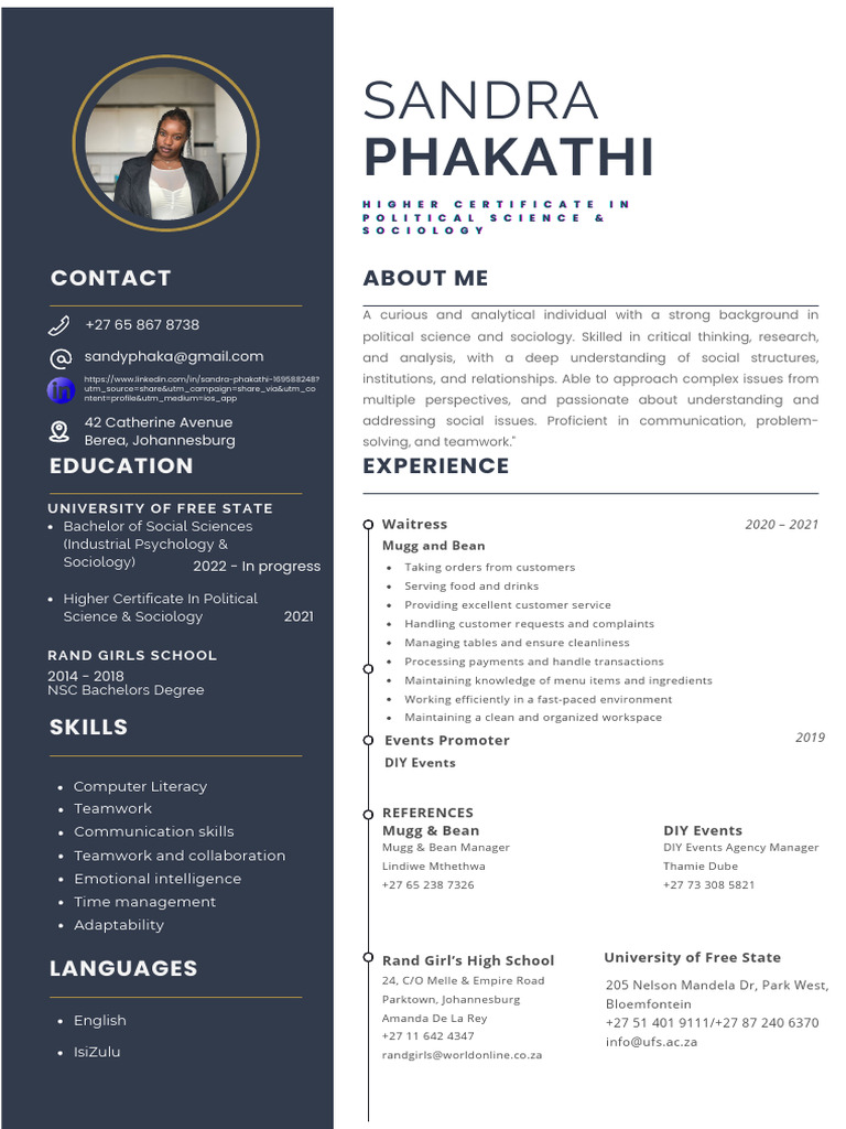 Sandra CV Resume | PDF | Cognition | Behavioural Sciences