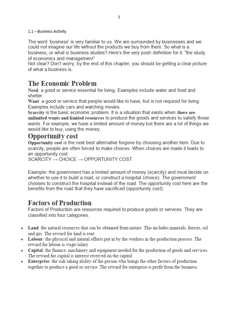 IGCSE 0450 Business Studies Notes 2 | PDF | Franchising | Partnership