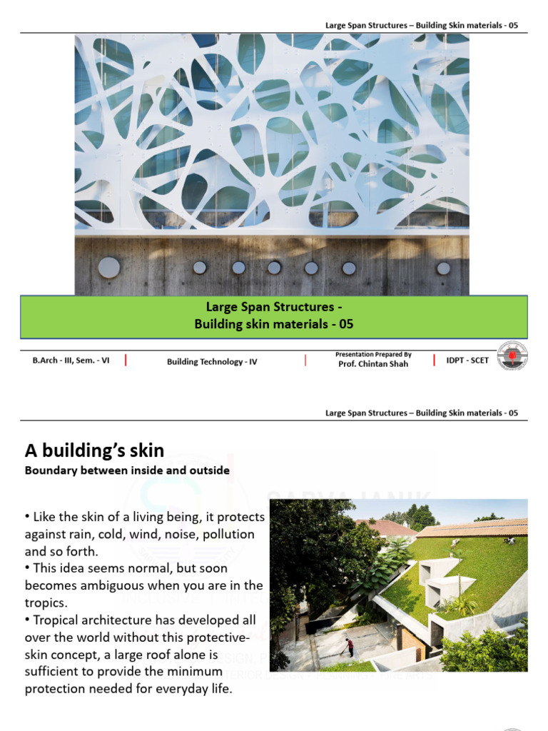 05_Materials for building skin & its details CS | PDF | Lamination ...