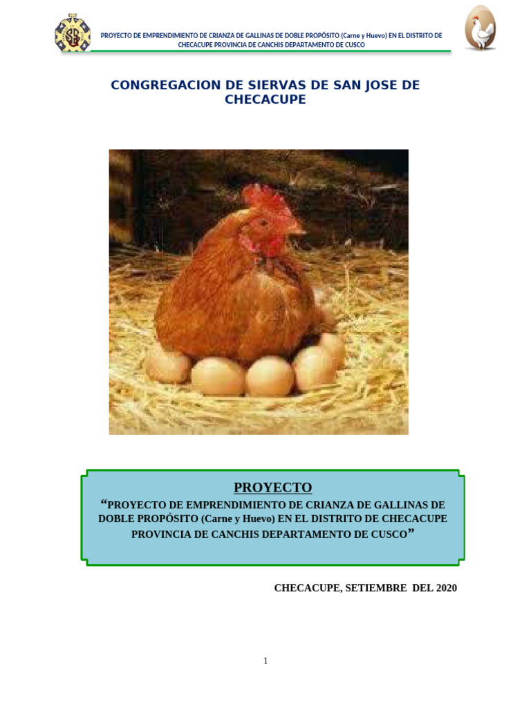 Proyecto de Emprendimiento Hssj | PDF | Pollo | Alimentos