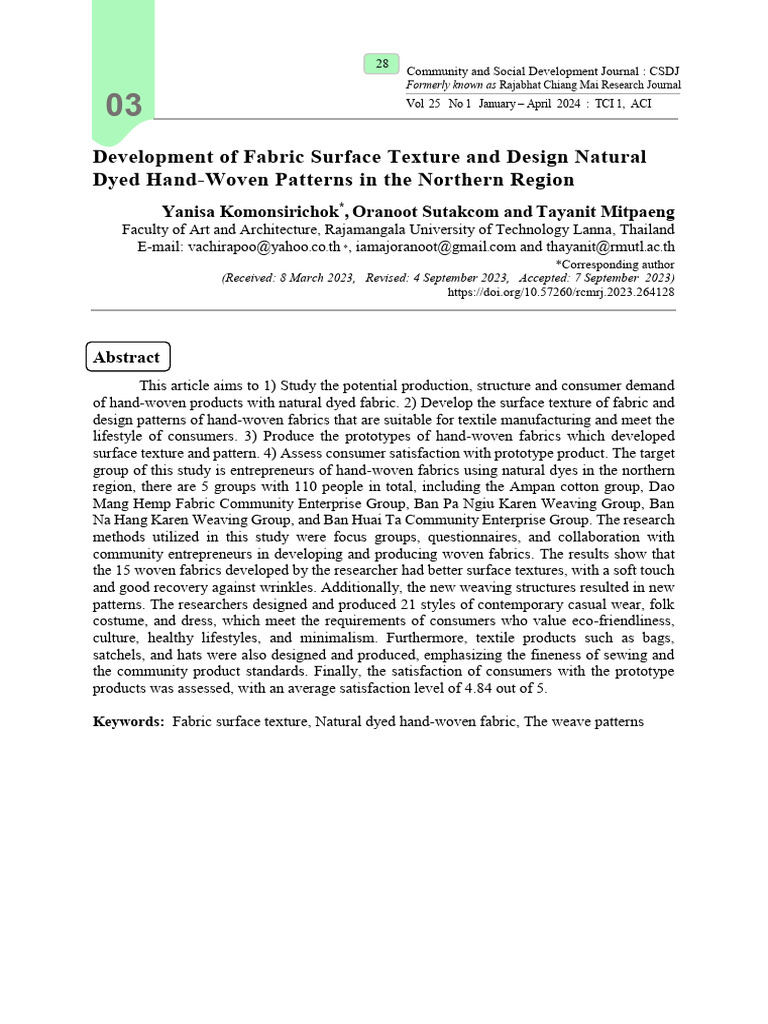 Development of Fabric Surface Texture and Design N Removed (1) | PDF ...