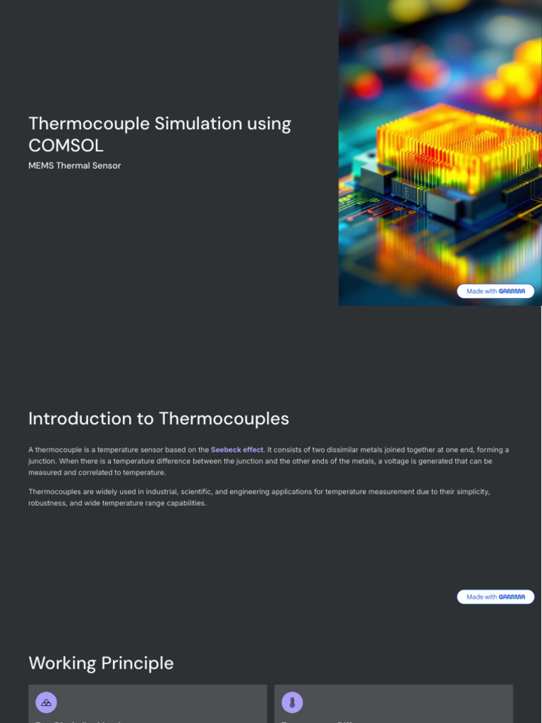 Thermocouple Simulation Using COMSOL (1) | PDF | Thermocouple ...