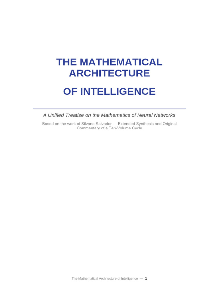 The mathematical architecture of intelligence | PDF | Stochastic ...