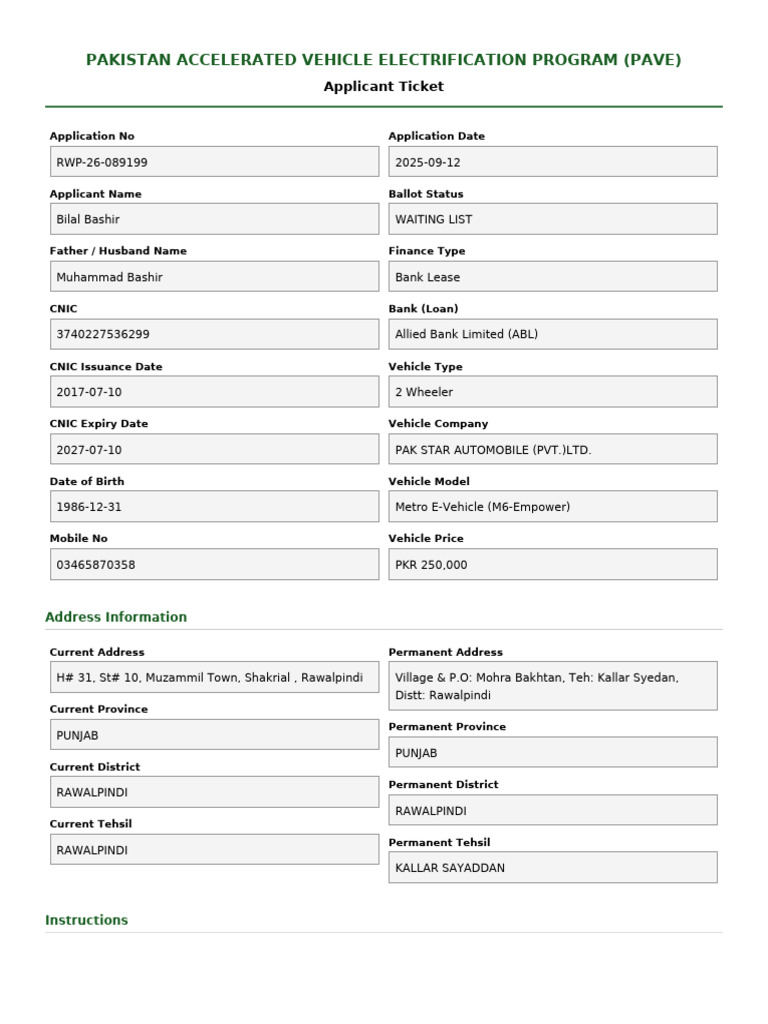Pave Ticket RWP 26 089199 | PDF | Pakistan