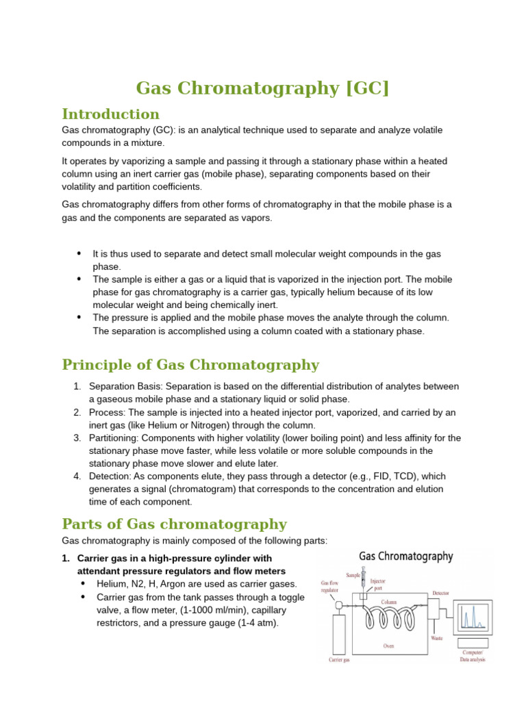Gas Chromatography | PDF | Gas Chromatography | Chromatography