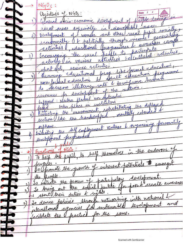 Class Notes | PDF