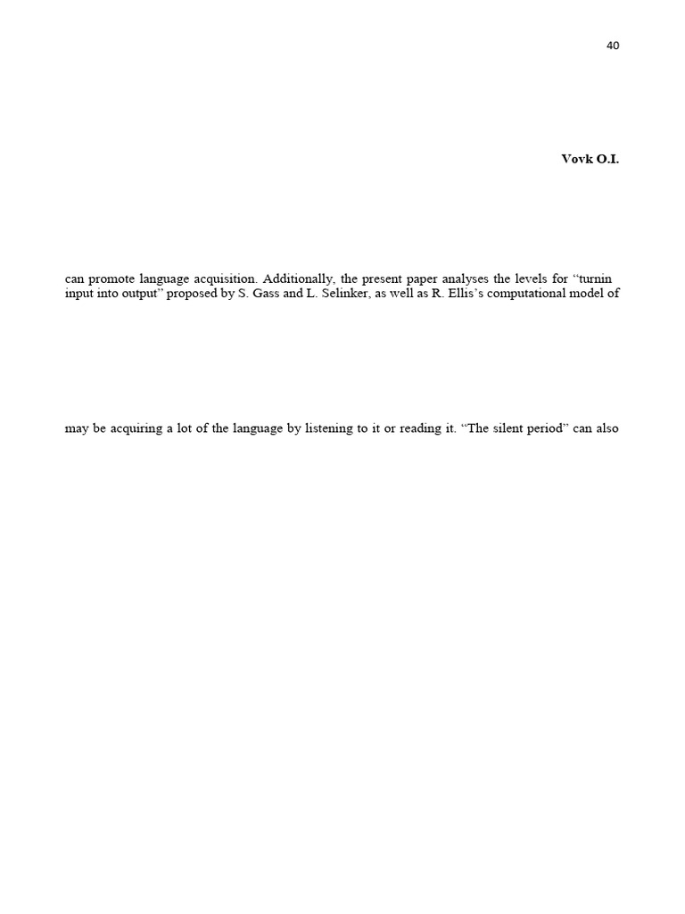 Stages of Second Language Acquisition | PDF | Second Language ...