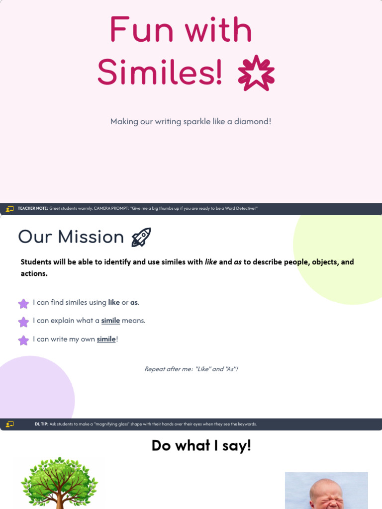 Grade 2 Similes Lesson | PDF