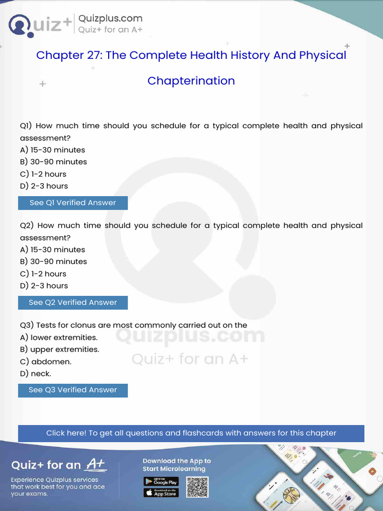 How Much Time Should You Schedule for a Typical Complete Health and ...