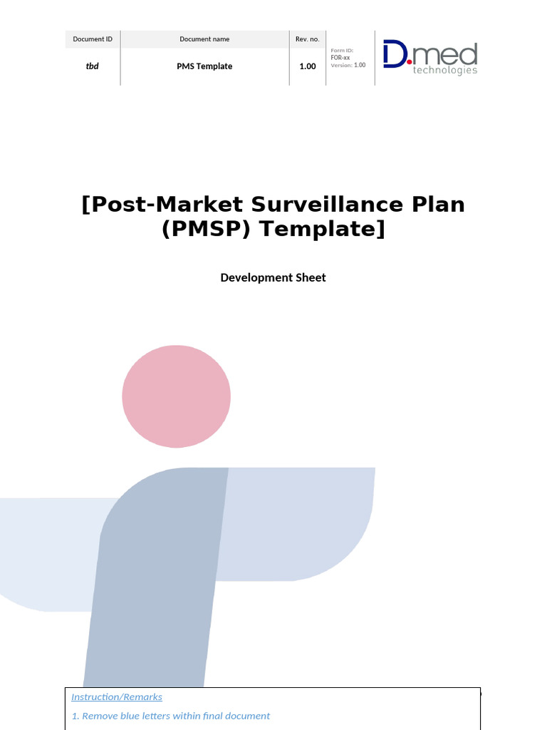 PMS Template Dmed Technologies | PDF | Medical Device | Regulatory ...
