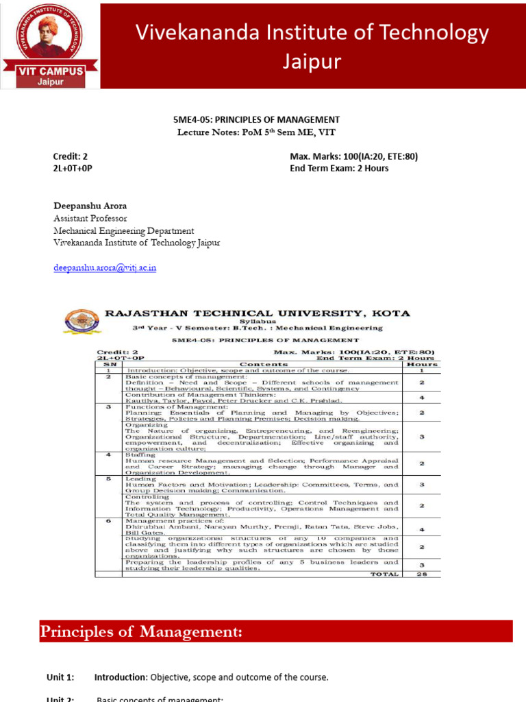 PoM 5th Sem ME 1st 2nd 3rd unit notes | PDF
