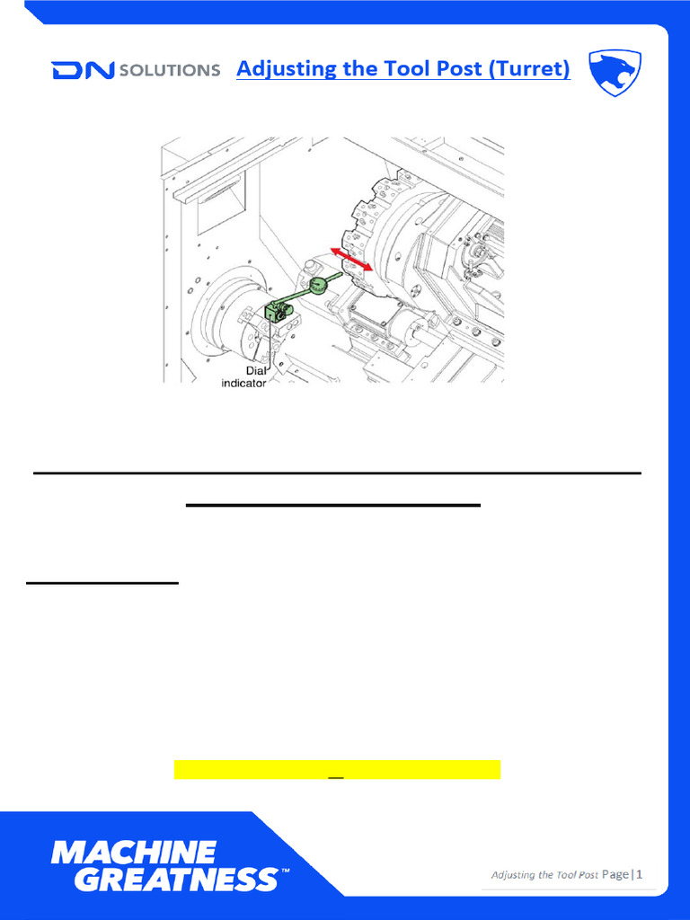 DN Solutions Turret Alignment | PDF