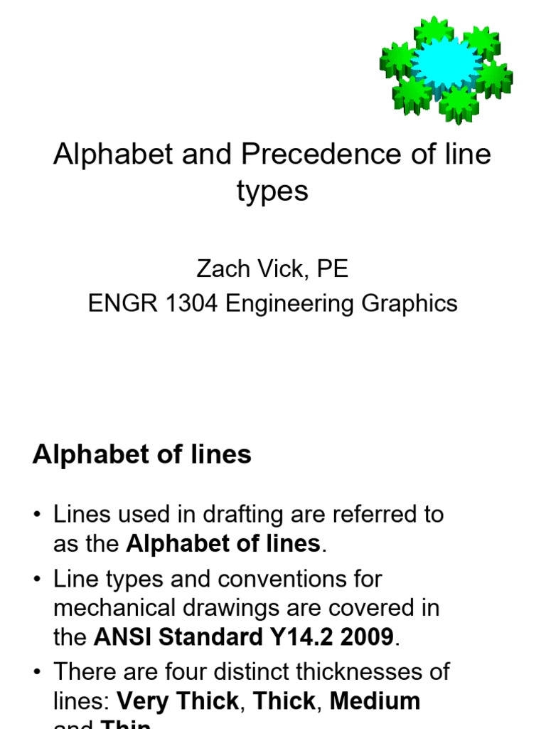 CH1 Alphabet and Precedent of Line Types | PDF | Geometry