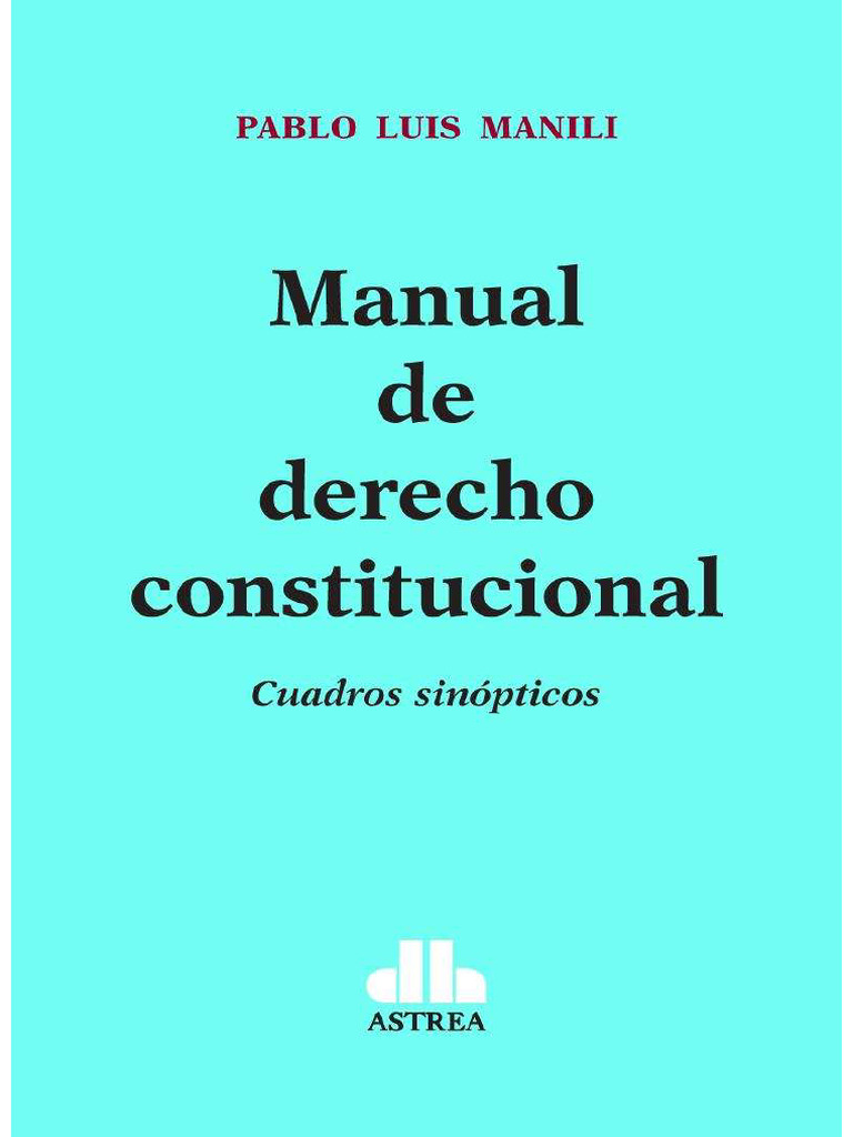 MANILI - Manual de Derecho Constitucional - 1ra-2019 | PDF