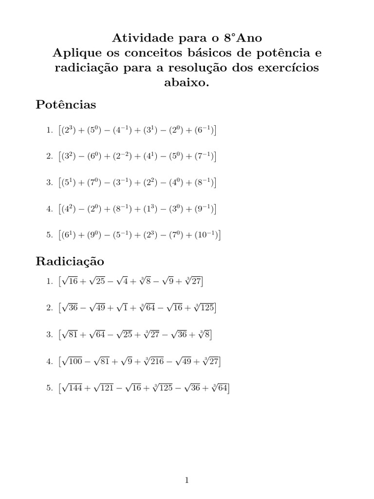 Atividade Para o 8 | PDF