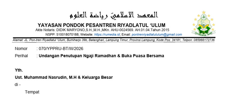 Kop Amplop Ppru | PDF