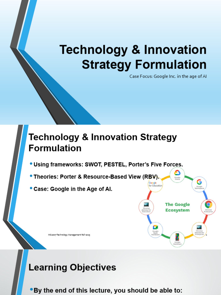 Technology - Innovation Strategy Formulation.pptx | PDF | Artificial ...