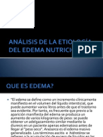Análisis de La Etiología Del Edema Nutricional