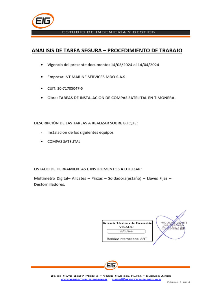 Ats - Nt Marine Service - Spi -14 03 2024-Sellado | PDF