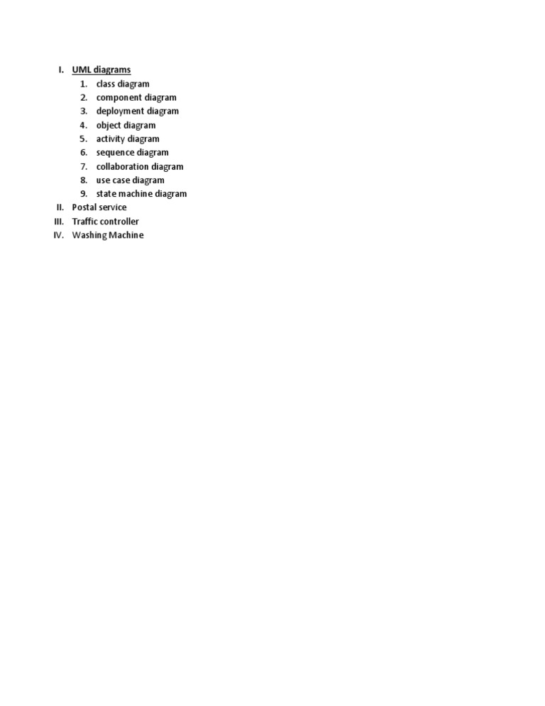 I. UML Diagrams | PDF