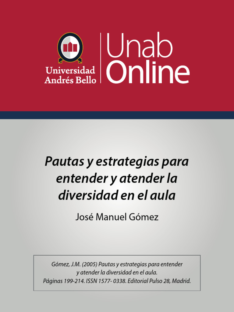PAUTAS Y ESTRATEGIAS DIVERSIDAD EN EL AULA | PDF | Plan de estudios ...