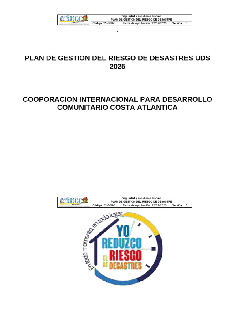 Plan de Riesgo Concordia 2025 | PDF