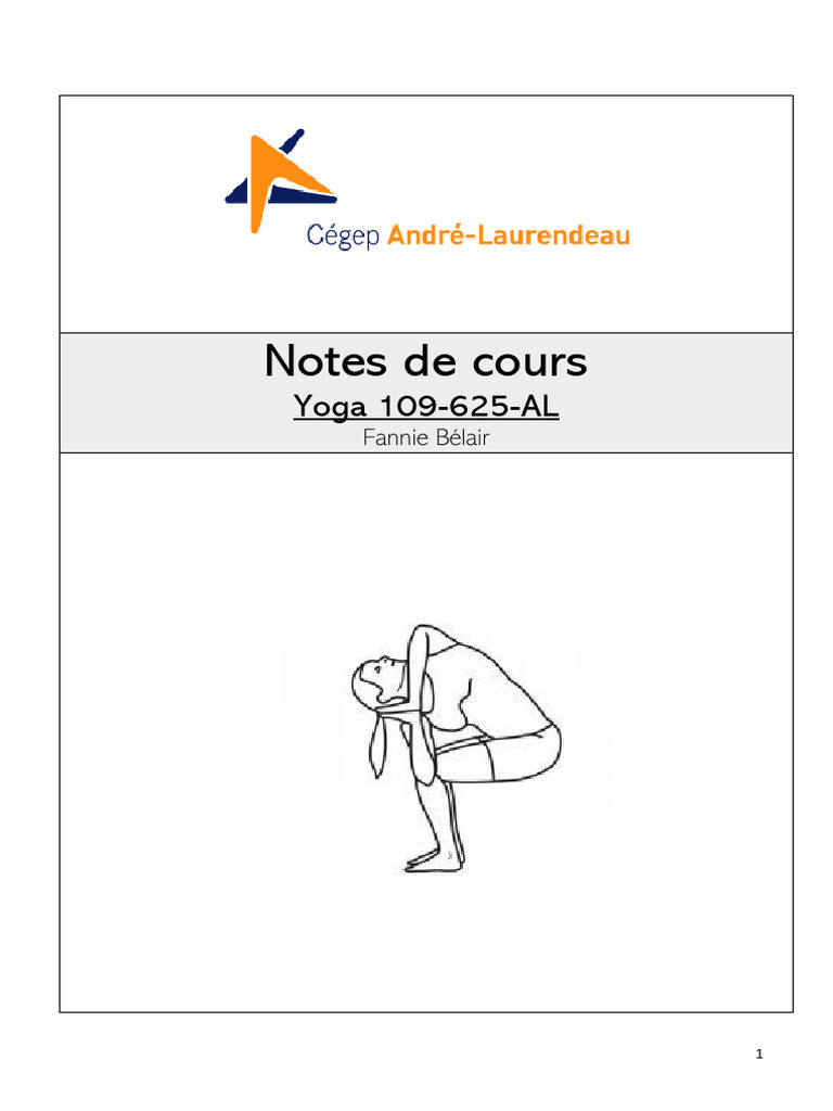 Notes de Cours YOGA A25 | PDF | Yoga | Muscle