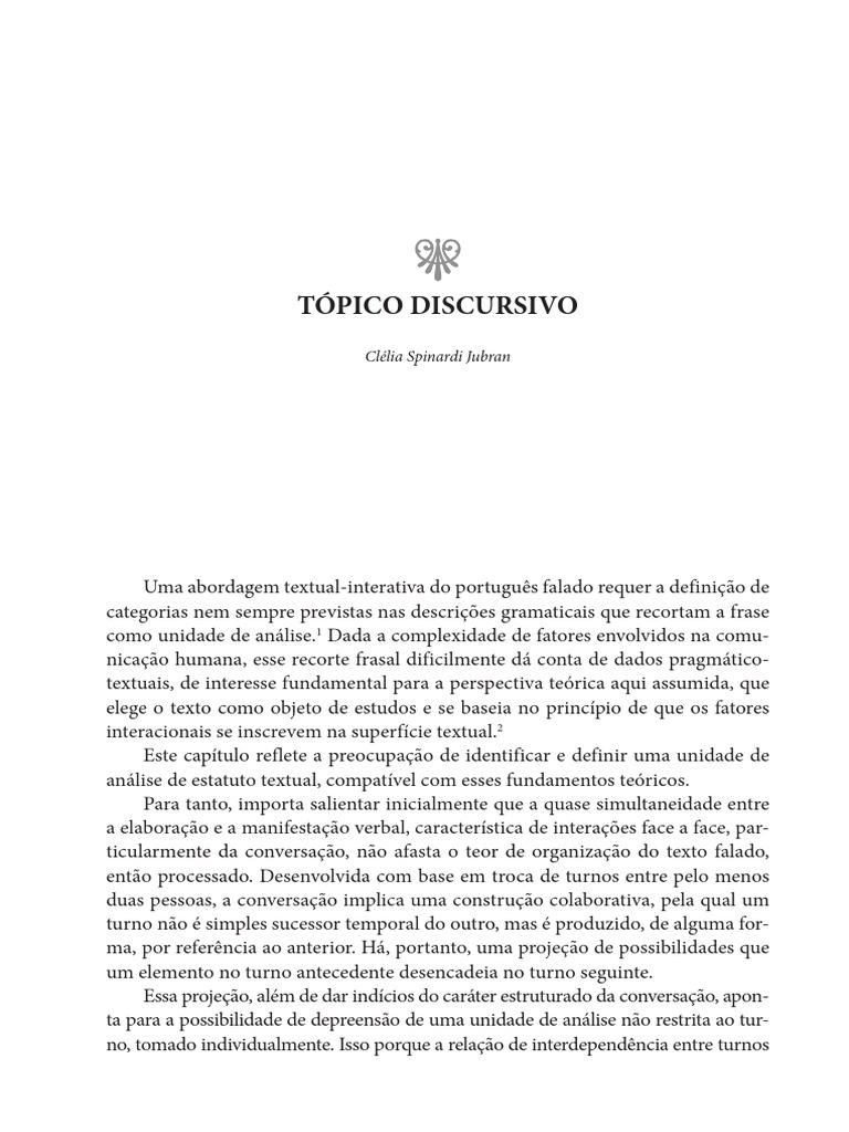 Jubran - Tópico Discursivo | PDF | Pedagogia | Advogado