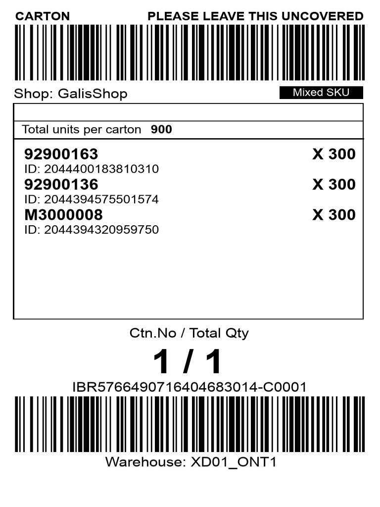 Carton Label | PDF
