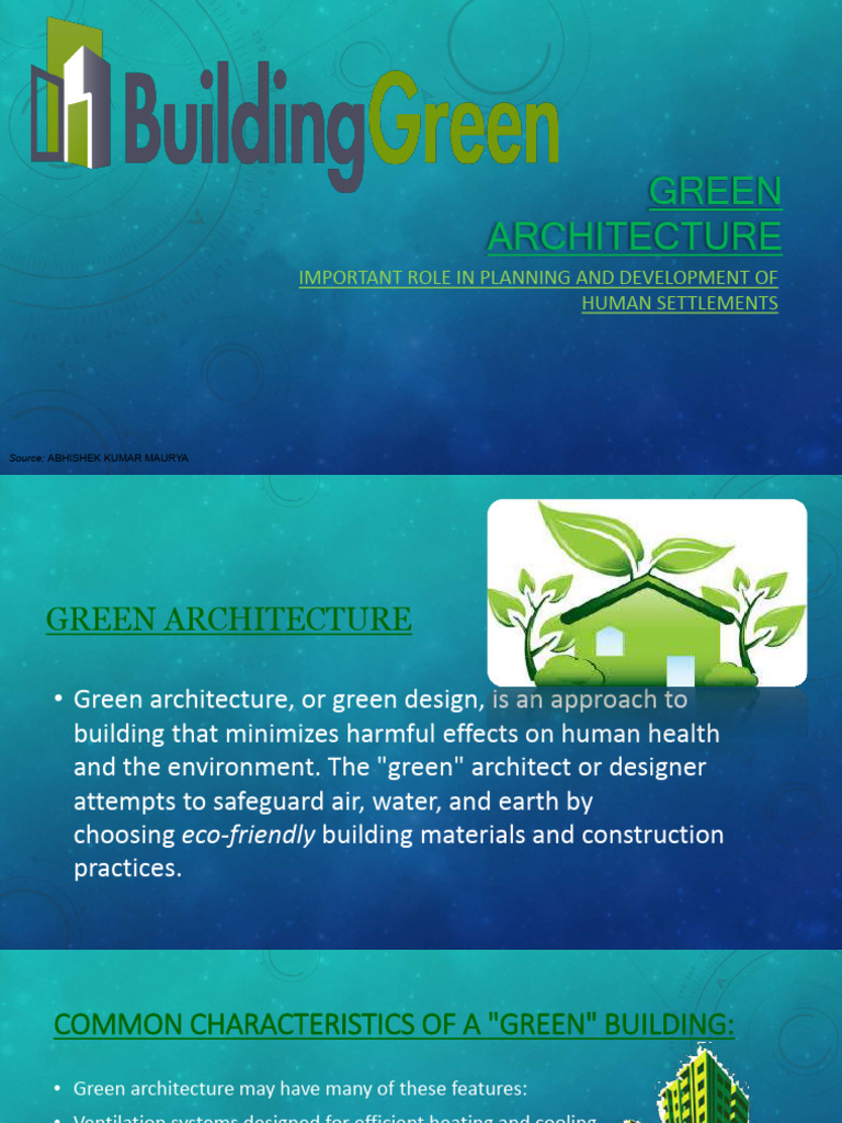 Chapter 9 Green Architecture Building Green | PDF | Green Building ...