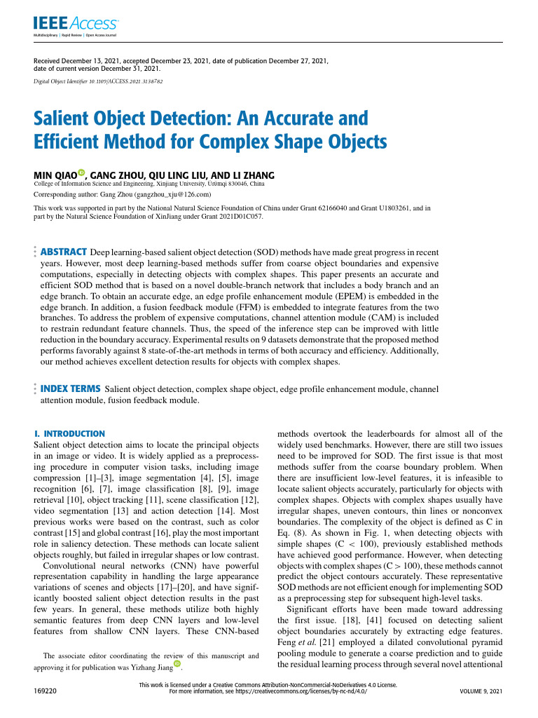 Salient Object Detection an Accurate and Efficient Method for Complex ...