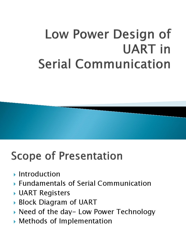 Low Power UART Design Overview | PDF | Electronic Engineering ...