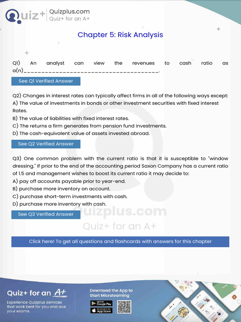 An Analyst Can View the Revenues to Cash Ratio as An | PDF | Valuation ...